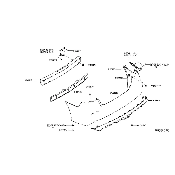 Задний бампер