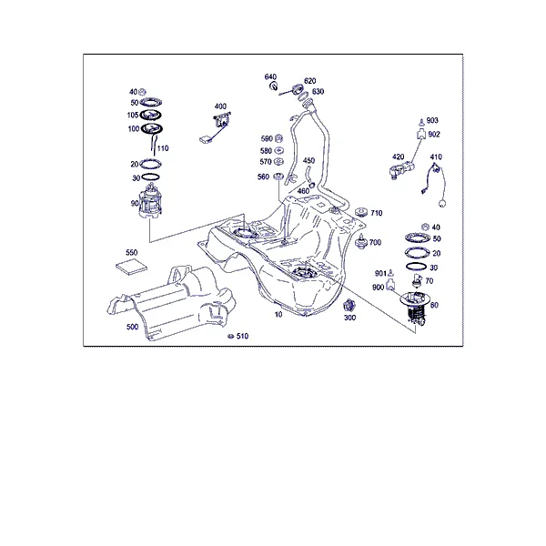 ТОПЛИВНЫЙ БАК С НАВЕСНЫМИ ЭЛЕМЕНТАМИ