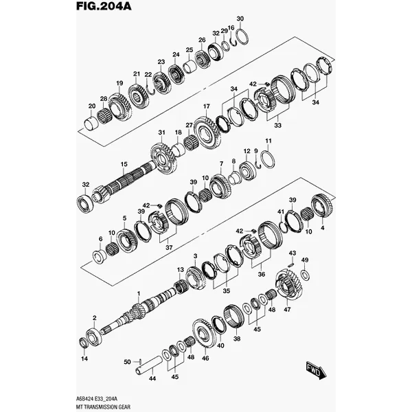 204A - MT ПЕРЕДАТОЧНЫЙ МЕХАНИЗМ (6MT)