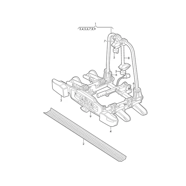 Оригинальные аксессуары Крепление для велосипедов на ТСУ (шаровой палец)