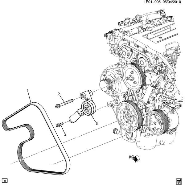 PULLEYS & BELTS/ACCESSORY DRIVE (LUJ/1.4C)