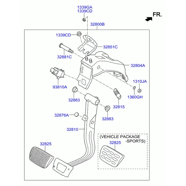 педаль тормоза и сцепления