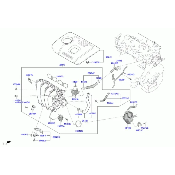 коллектор выпускной двигателя