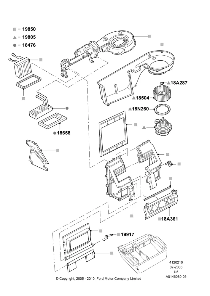 10E - Heater/Air Cond.Internal Components; 07/AUG/2006-16/DEC/2010