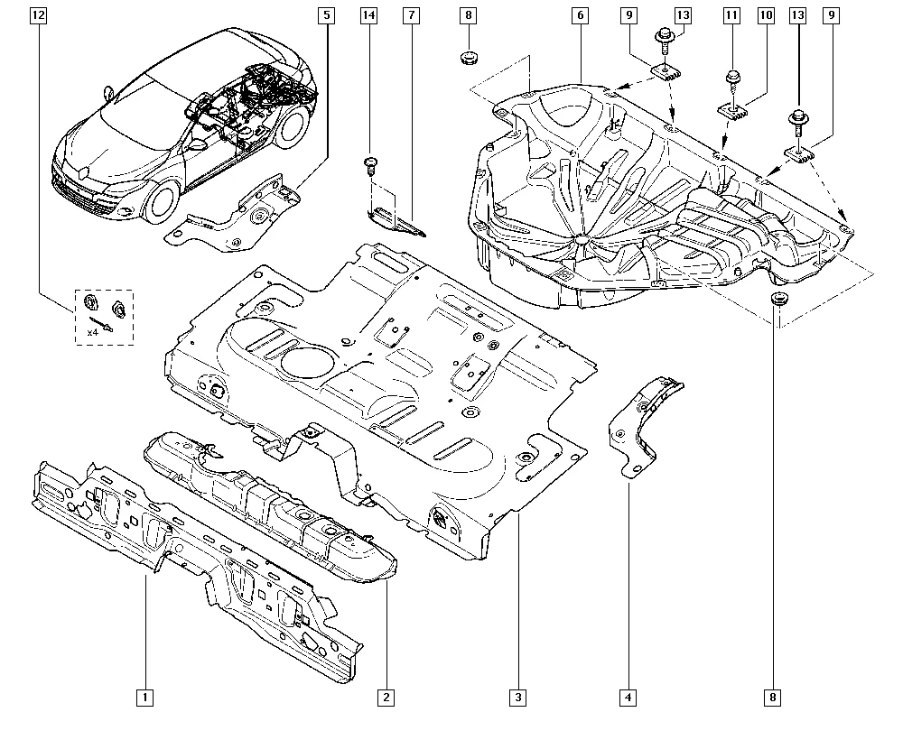 Задняя часть пола