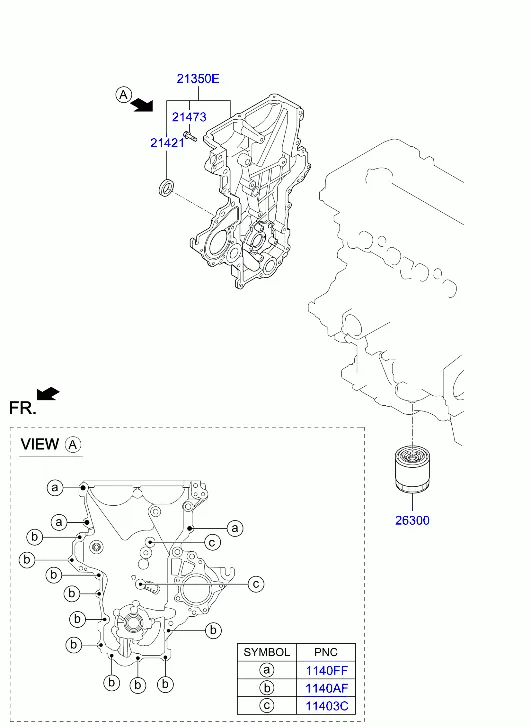 FRONT CASE & OIL FILTER