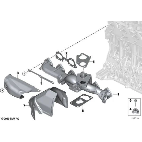 Выпускной коллектор-рециркуляция ОГ