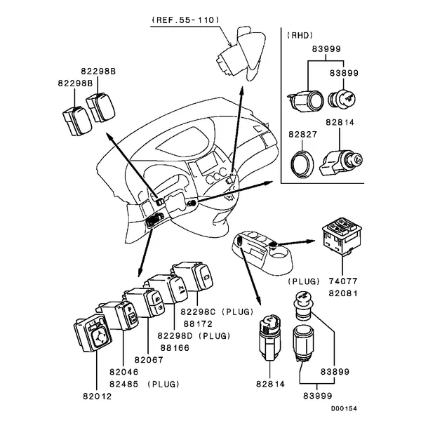ЭЛЕКТРООБОРУДОВАНИЕ ШАССИ - ПОДРУЛ. ПЕРЕКЛЮЧАТЕЛЬ, ПРИКУР.