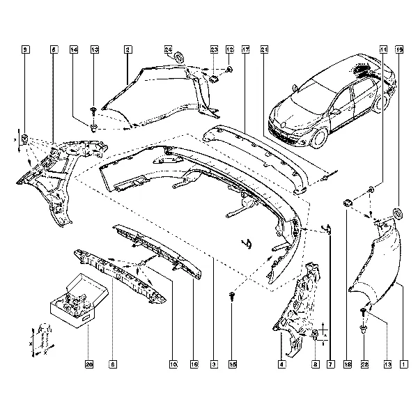 Задний бампер