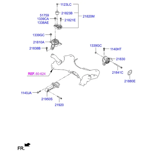Подвеска двигателя и коробки передач