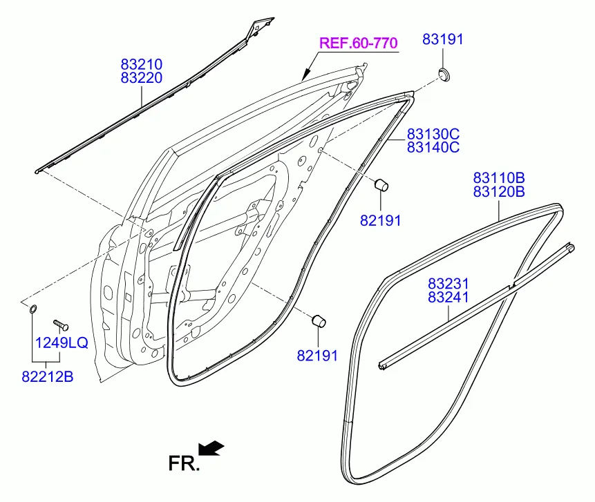 молдинг задней двери
