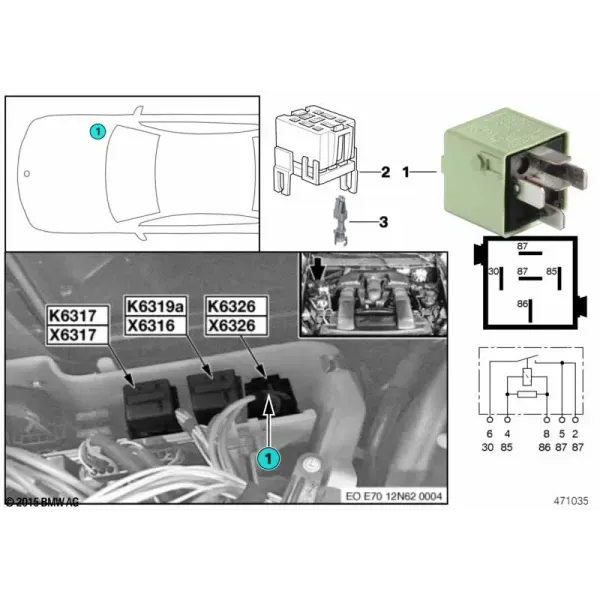Разгрузочное реле контакта 15