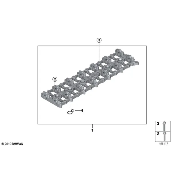 Головка блока ц./промеж.часть картера