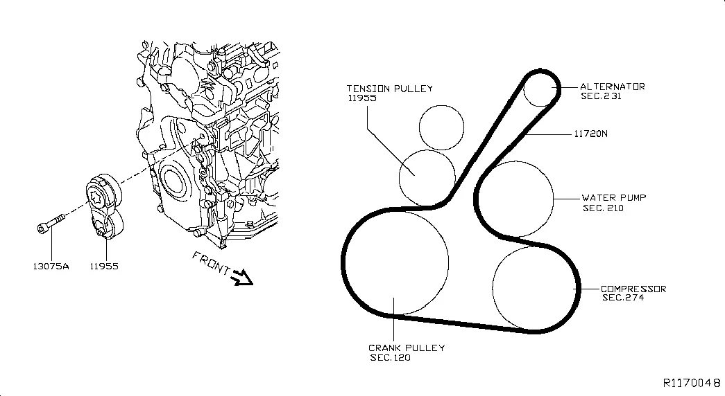 Вентилятор, компрессор, ремень усилителя руля; BELT & TENTIONER