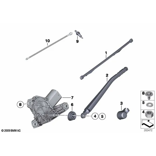 Детали очистителя заднего стекла