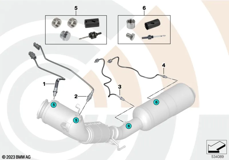 Ремкомплект прив. фланца д/дат.отр.газов