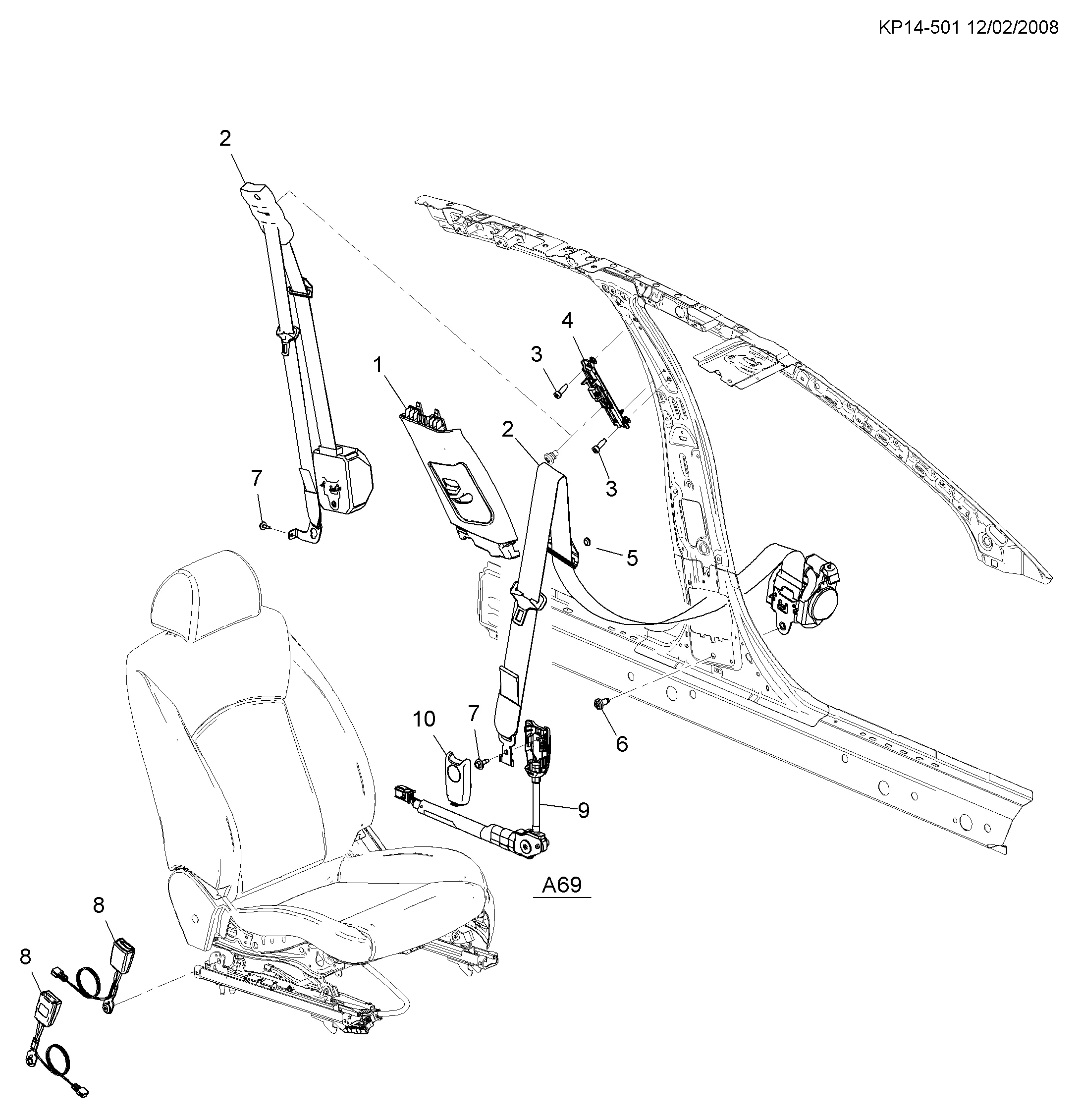 РЕМНИ БЕЗОПАСНОСТИ/ПЕРЕДНИЕ