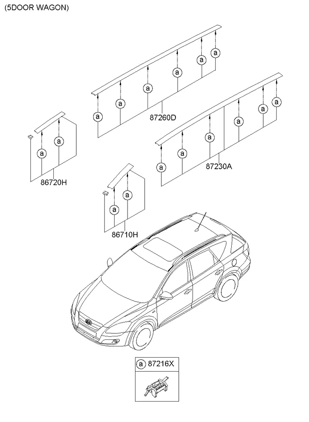 накладка на крышу и задний спойлер