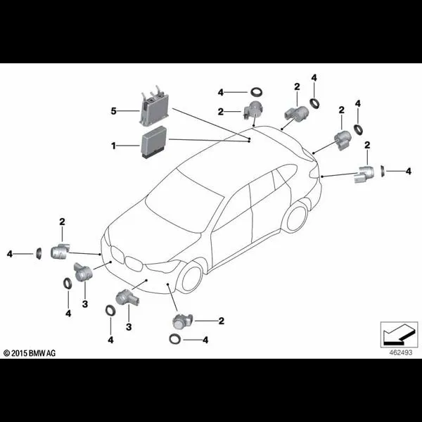 Сигнализация авар.сближен.при парк.(PDC)