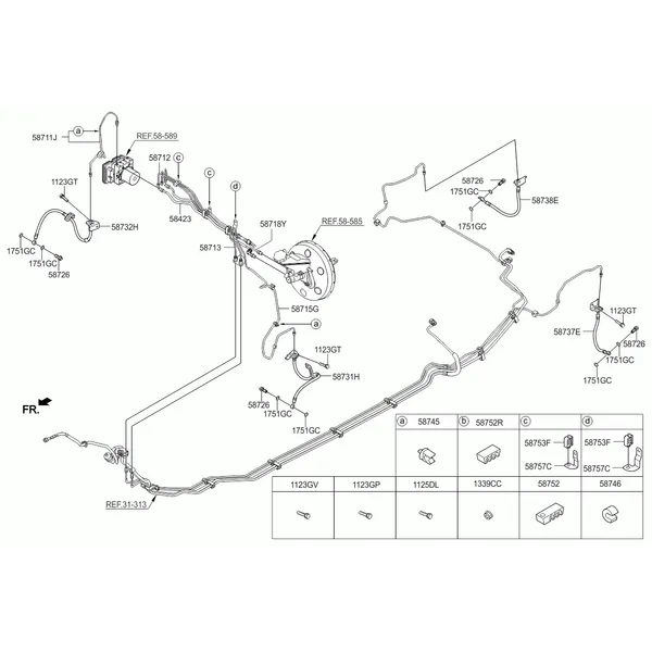 Трубопровод гидропривода тормозов