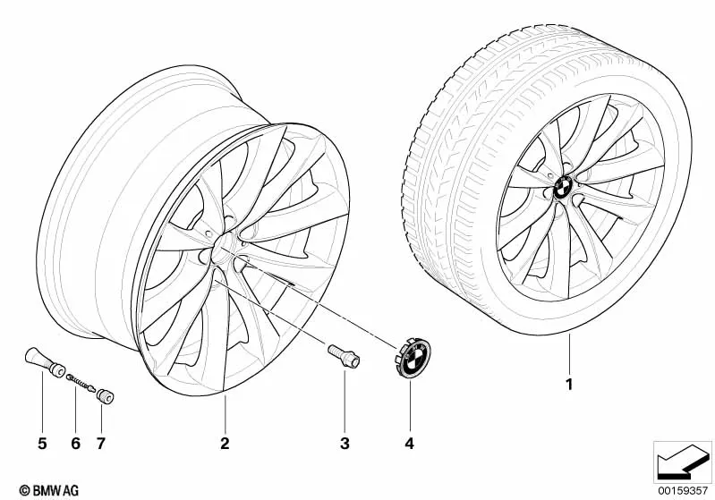 Л/c диск BMW с V-образн.спицами диз.239