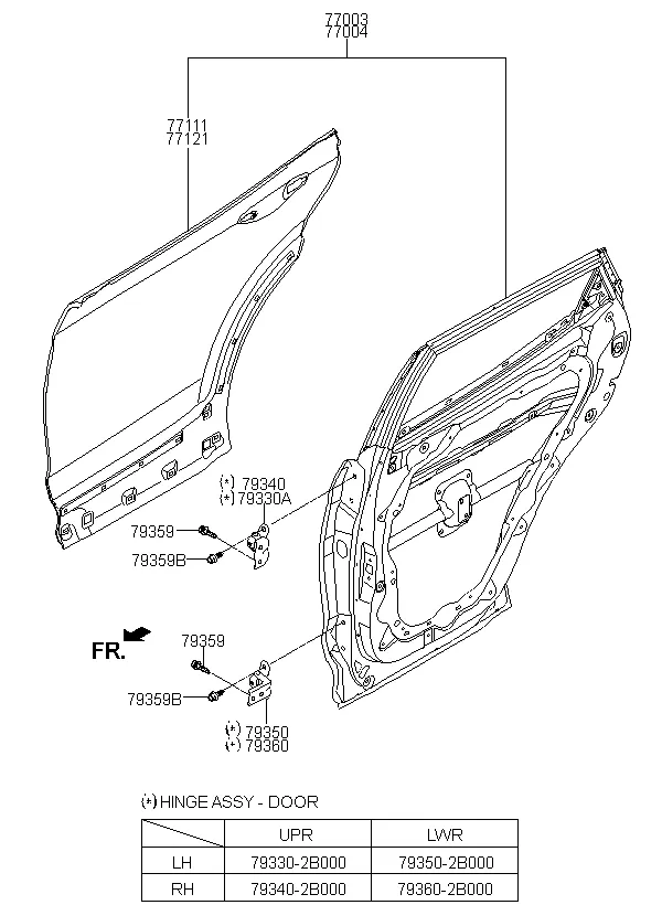 панель задней двери