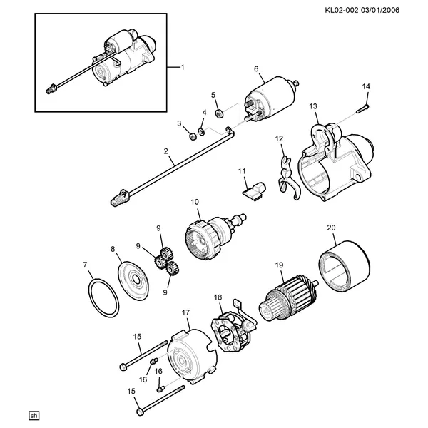 СТАРТЕР 1,4 КВТ (LD9/2.4F,LU1/3.2G)