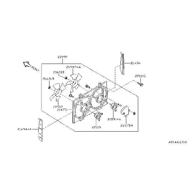 Радиатор, кожух и система охлаждения инвертора; SHROUD