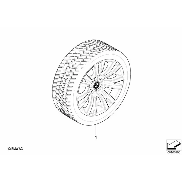 Колесо в сб.зим.M V-образн.сп.223M-19"