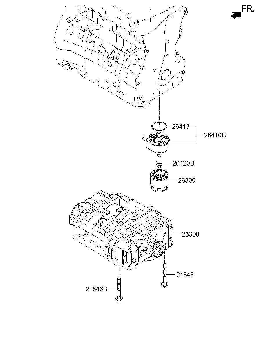 FRONT CASE & OIL FILTER