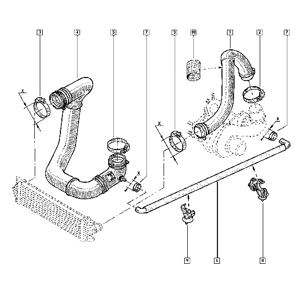 Патрубок воздушного фильтра