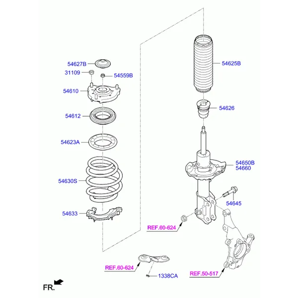 Пружина и стойка передней подвески