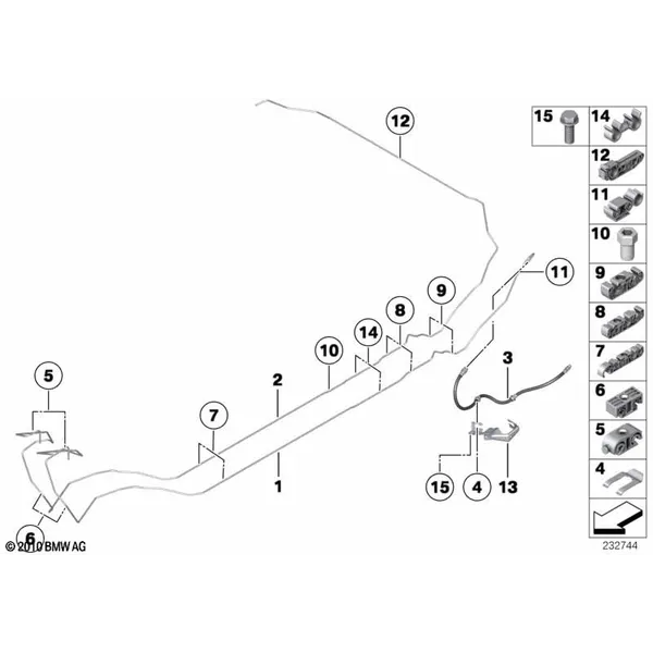 Трубопровод тормозного привода Зд