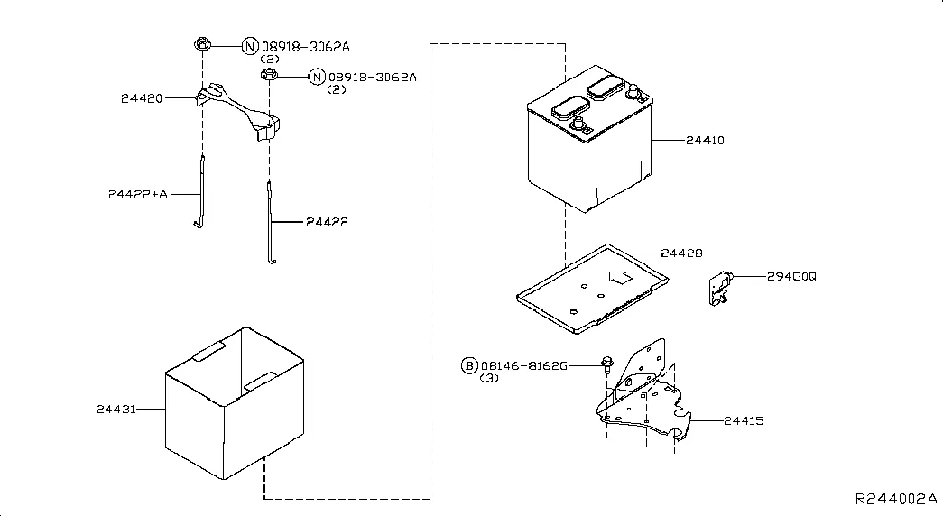 Аккумулятор и крепление аккумулятора; BATTERY & BATTERY MOUNTING