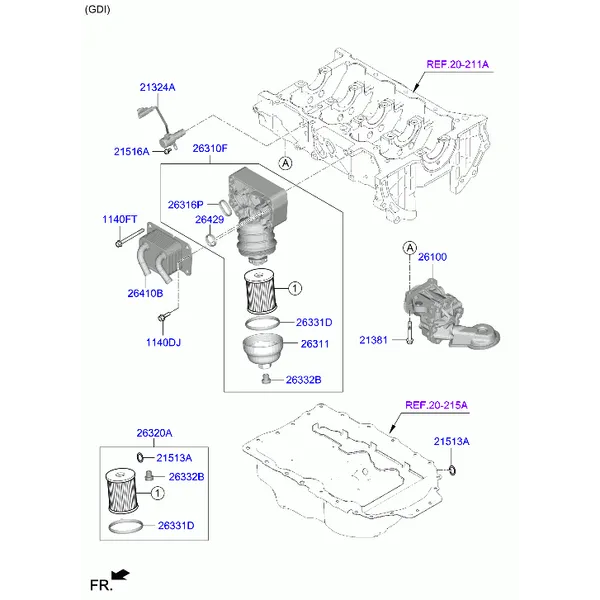 FRONT CASE & OIL FILTER