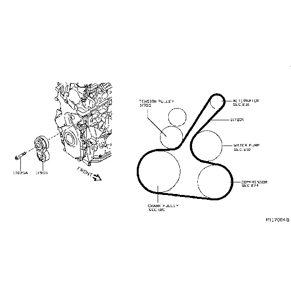 Вентилятор, компрессор, ремень усилителя руля; BELT & TENTIONER