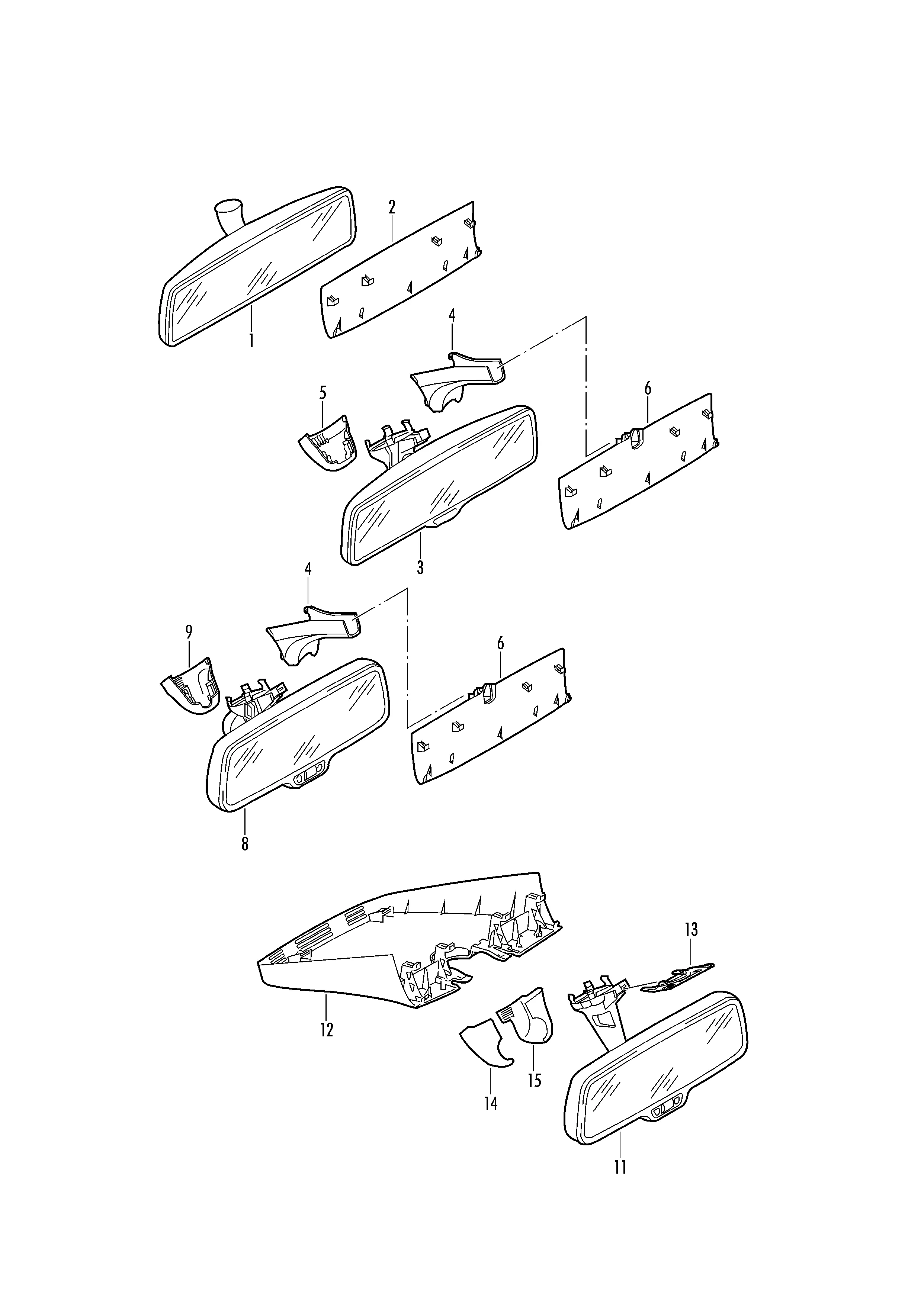 Внутреннее зеркало задн. вида