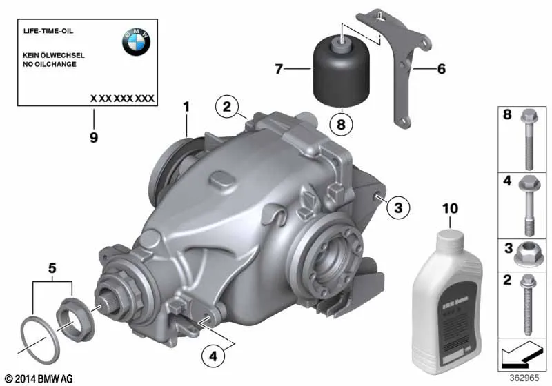 Сторона входа/выхода редуктора зад.моста