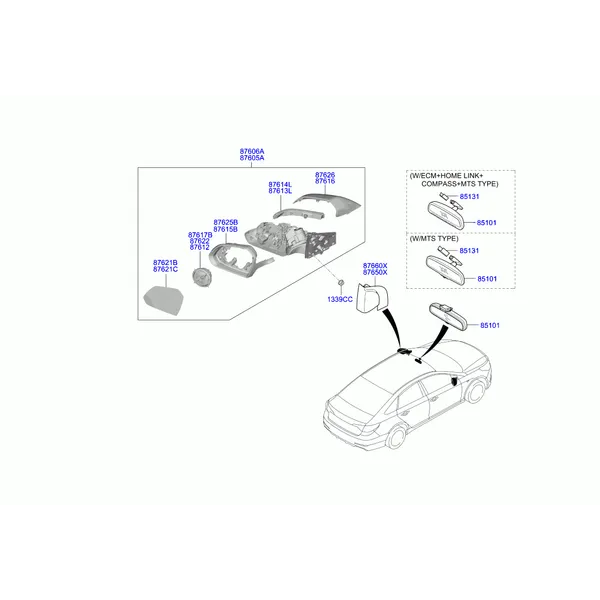 MIRROR-OUTSIDE REAR VIEW