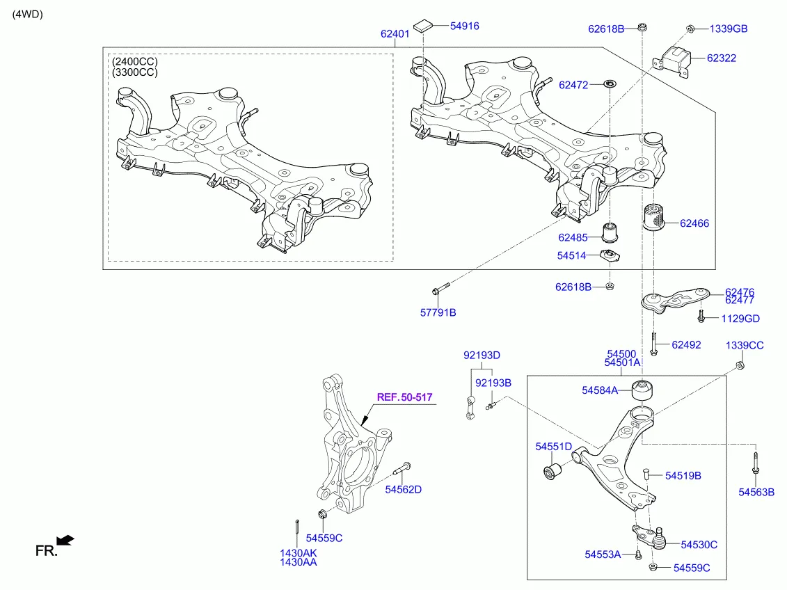 Подрамник передней подвески