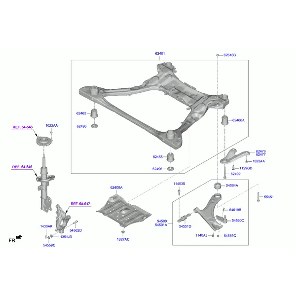 Подрамник передней подвески