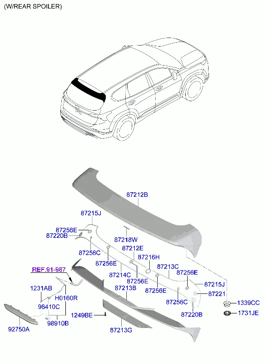 накладка на крышу и задний спойлер
