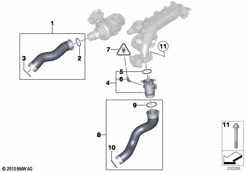 Сист.впуска воздуховода наддув.возд./AGR