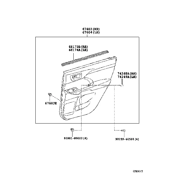 REAR DOOR PANEL & GLASS
