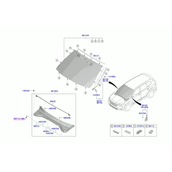 Ветровое стекло и молдинги