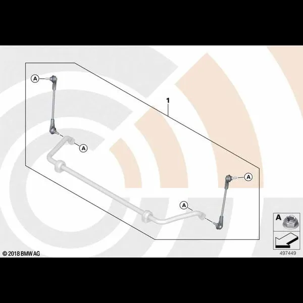 Ремкомплект стойки штанги стабилизатора