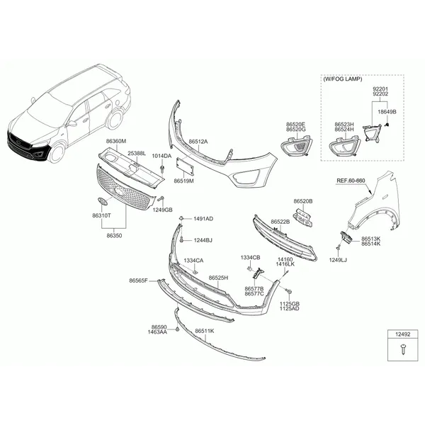бампер передний