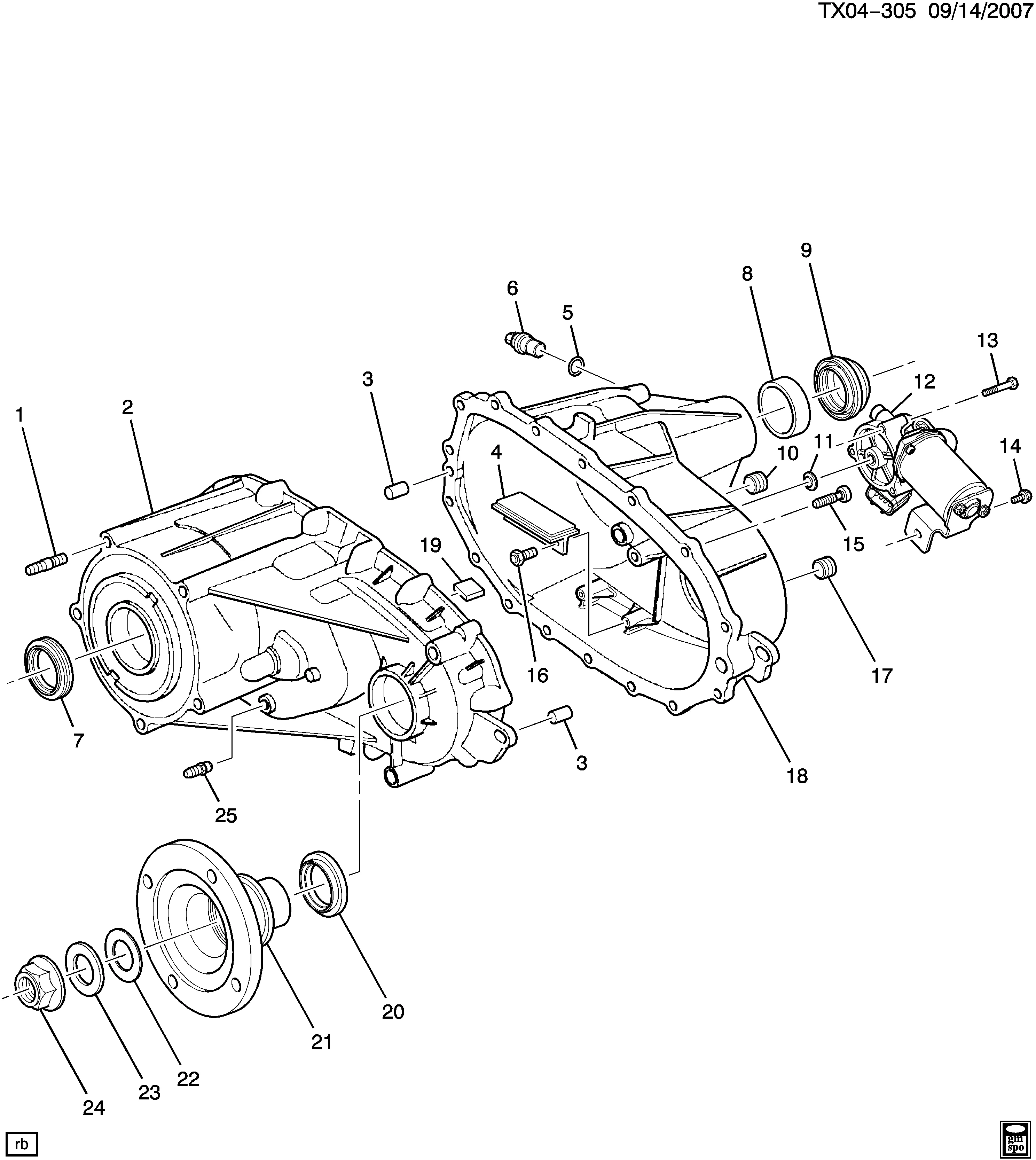 Корпус раздаточной коробки Borg Warner