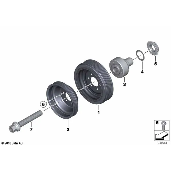 Демпфер крут.колебаний ременного прив.