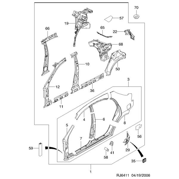 БОКОВАЯ ПАНЕЛЬ КУЗОВА II (6411)